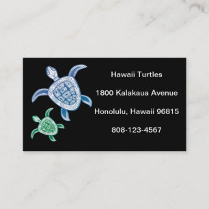 Carte De Visite Tortue de mer verte d'Hawaï