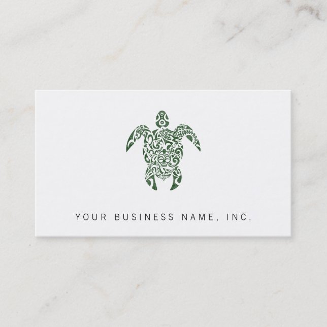 Carte De Visite Tortue de style tribal (Devant)
