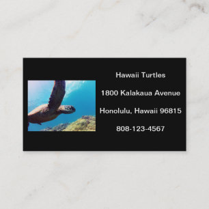 Carte De Visite Tortue d'Hawaï