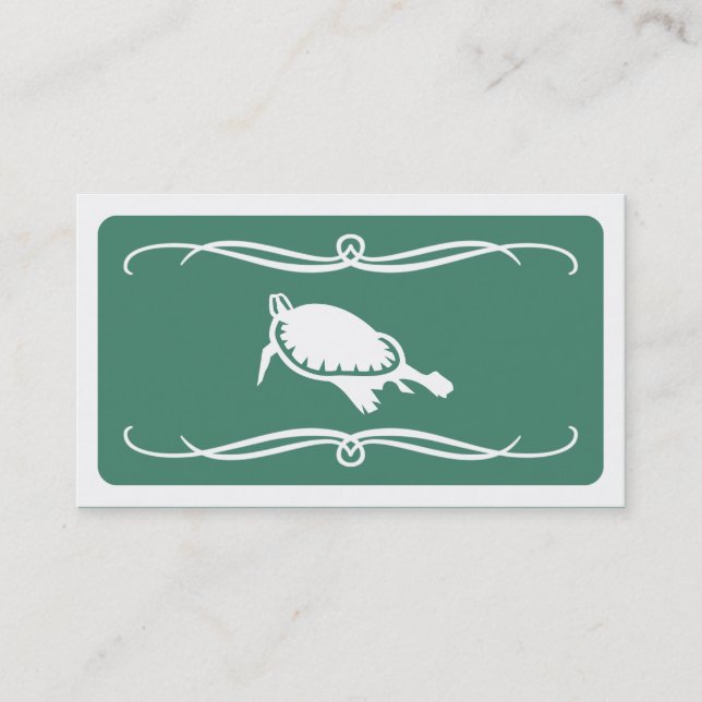 Carte De Visite tortue mod (personnalisable en couleur) (Devant)