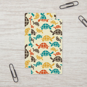 Carte De Visite Tortue multicolore