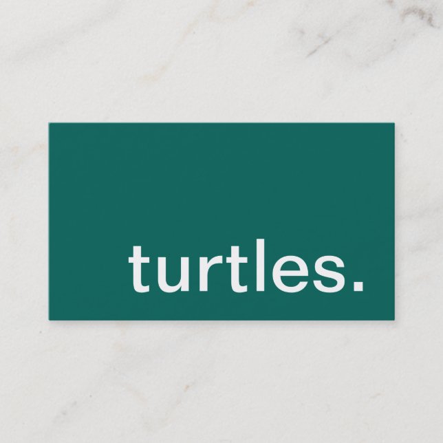 Carte De Visite tortues. (Devant)
