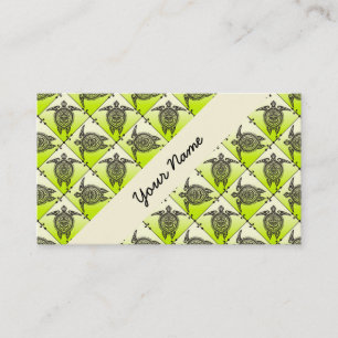 Carte De Visite Tortues de mer chamaniques - vert