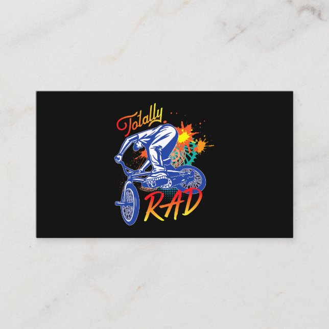 Carte De Visite Totalement Rad 80s BMX Vélo Boys filles (Devant)