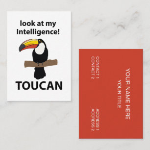 Carte De Visite Toucan Bird Funny Tropical