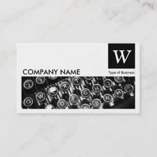 Carte De Visite Touches de machine à écrire - Monogramme et pannea
