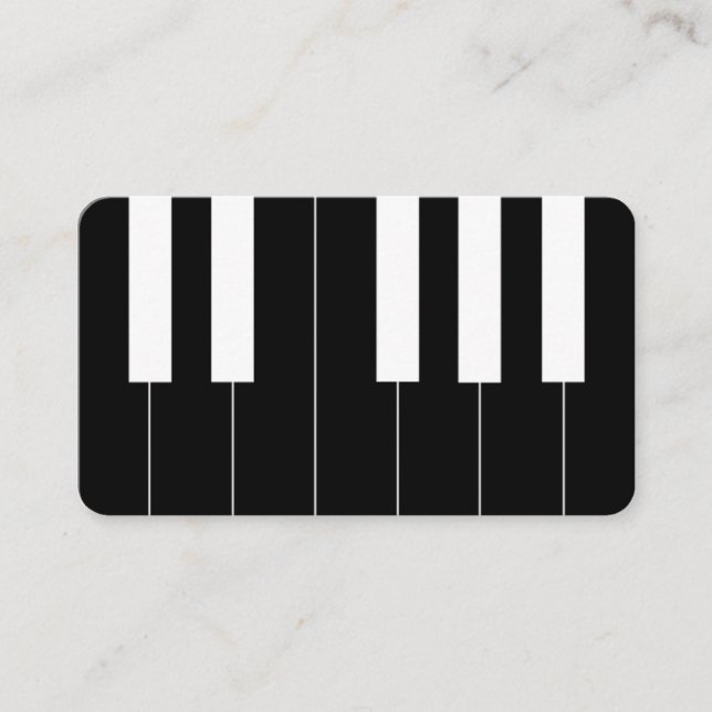 Carte De Visite Touches de piano inversées (Devant)