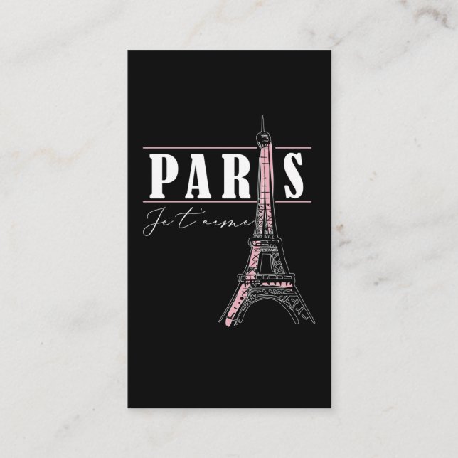 Carte De Visite Tour Eiffel Femmes Amour Paris France (Devant)