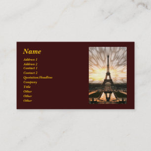 Carte De Visite Tour Eiffel, modèle