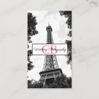 Carte De Visite Tour Eiffel noir et blanc professionnel