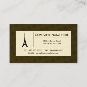 Carte De Visite Tour Eiffel tramé