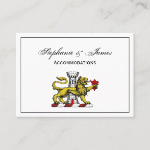 Carte De Visite Tour Lion Emblème de la Crête Fleur de Lis C