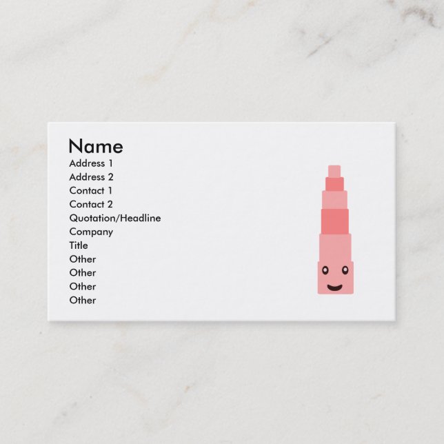 Carte De Visite Tour rose (Devant)