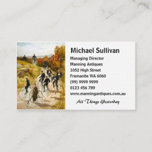 Carte De Visite Tour vintage de bicyclette dans le pays