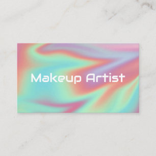 Carte De Visite Tourbillon holographique abstrait pastel