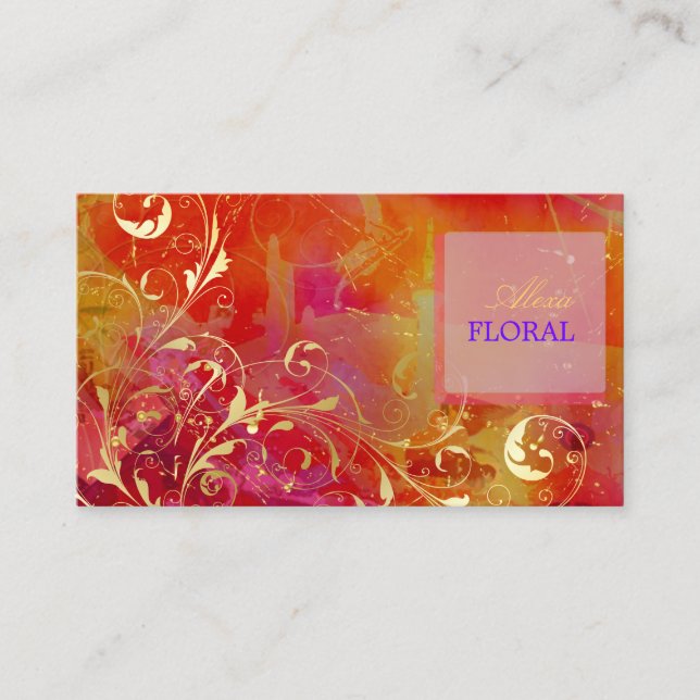 Carte De Visite Tourbillons PixDezines abstrait+filigree (Devant)