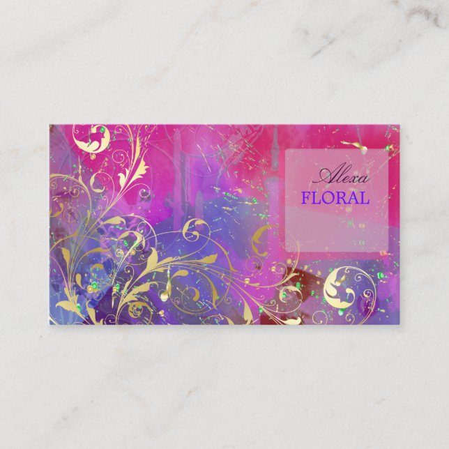 Carte De Visite Tourbillons PixDezines abstrait+filigree (Devant)