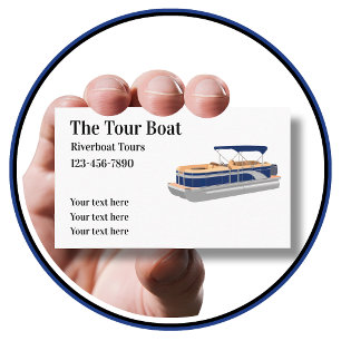 Carte De Visite Tourisme de nature fluviale thème bateau