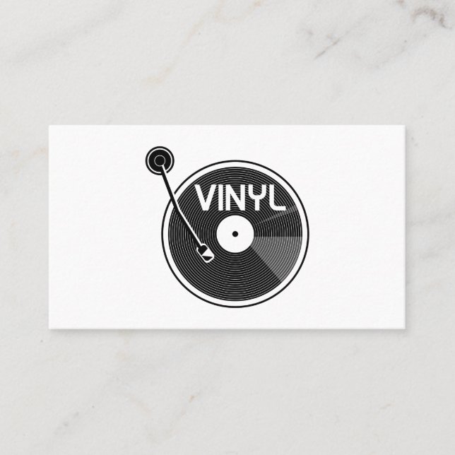 Carte De Visite Tourne-disque Retro Vinyl Record (Devant)