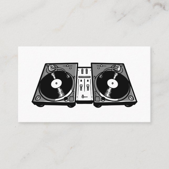 Carte De Visite Tourne-disques DJ (Devant)