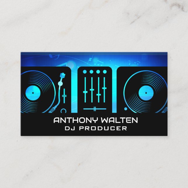 Carte De Visite Tourne-disques | Musique | Producteur (Devant)