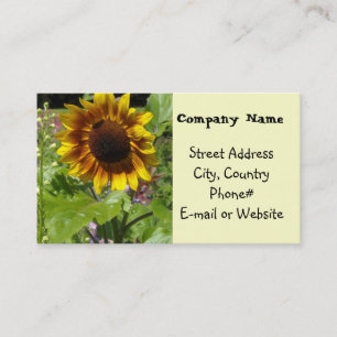 Carte de visite tournesol