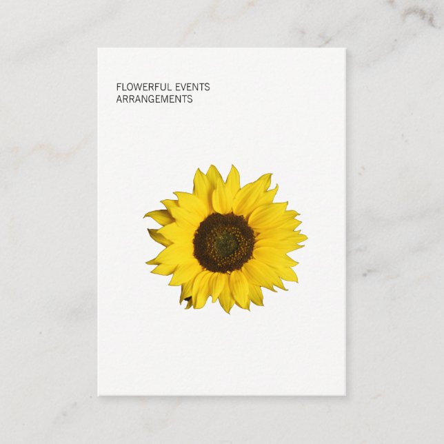 Carte De Visite Tournesol (Devant)