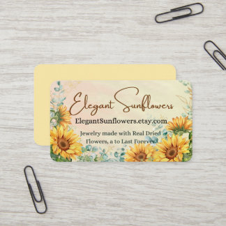 Carte de visite tournesol
