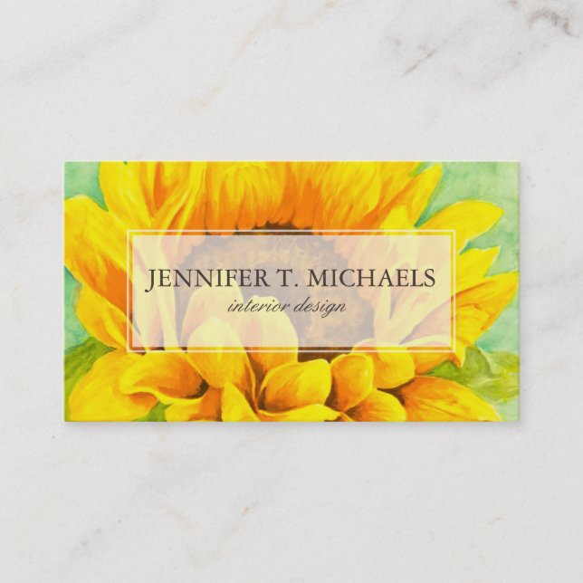 Carte De Visite Tournesol (Devant)