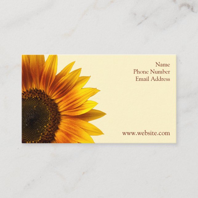 Carte De Visite Tournesol (Devant)
