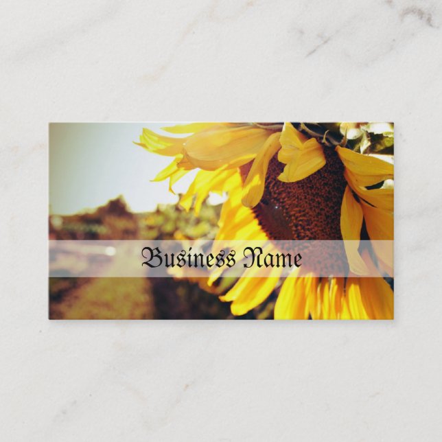Carte De Visite Tournesol au soleil (Devant)