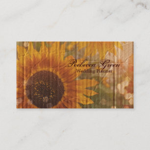 Carte De Visite tournesol élégant à la mode de jardin de pays
