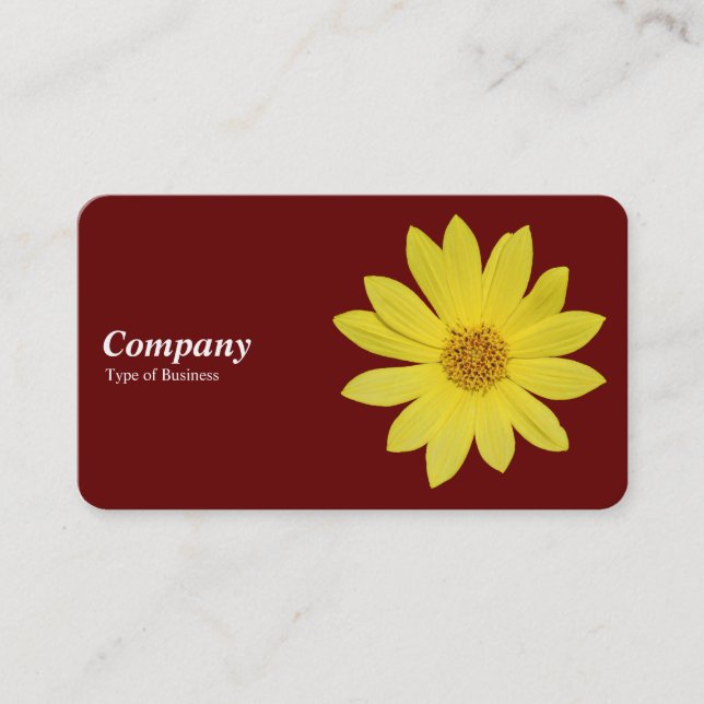 Carte De Visite Tournesol Helianthus 'Lemon Queen' - Rouge foncé (Devant)