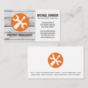 Carte De Visite Tournevis à clé   Bois