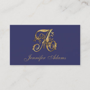 Carte De Visite TOUTES LES INITIALES N'IMPORTE QUEL MONogramme cou