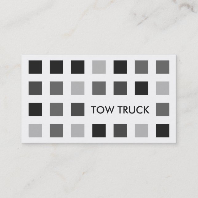 Carte De Visite TOW TRUCK (carrés mod) (Devant)