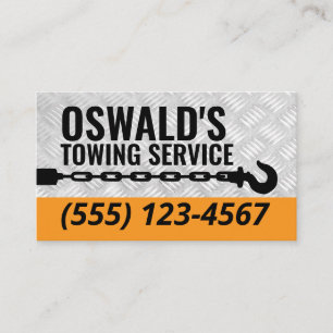 Carte De Visite Tow Truck Service Professionnel Tow Hook