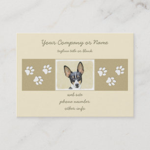 Carte De Visite Toy Fox Terrier Peinture - Cute Original Chien Art