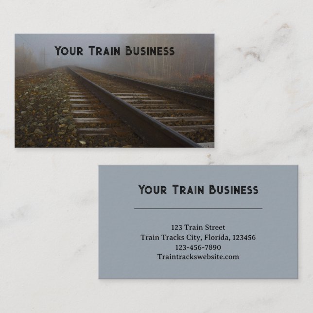 Carte De Visite Traces ferroviaires (Devant / Derrière)