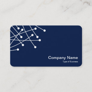 Carte De Visite Tracks de particules - Blanc sur Dk Blue 001744