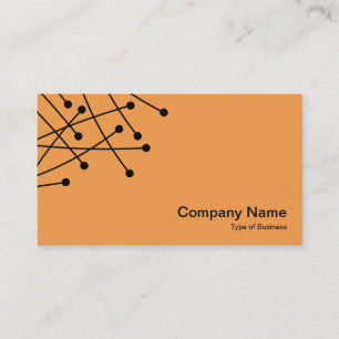 Carte De Visite Tracks de particules - Noir sur Lt Orange f89f4b