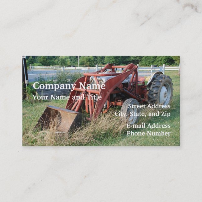 Carte De Visite tracteur (Devant)