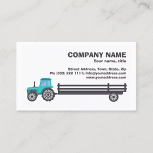 Carte De Visite Tracteur Avec Remorque - Approvisionnement Agricol