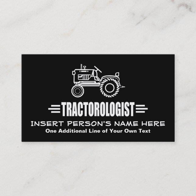 Carte De Visite Tracteur drôle (Devant)