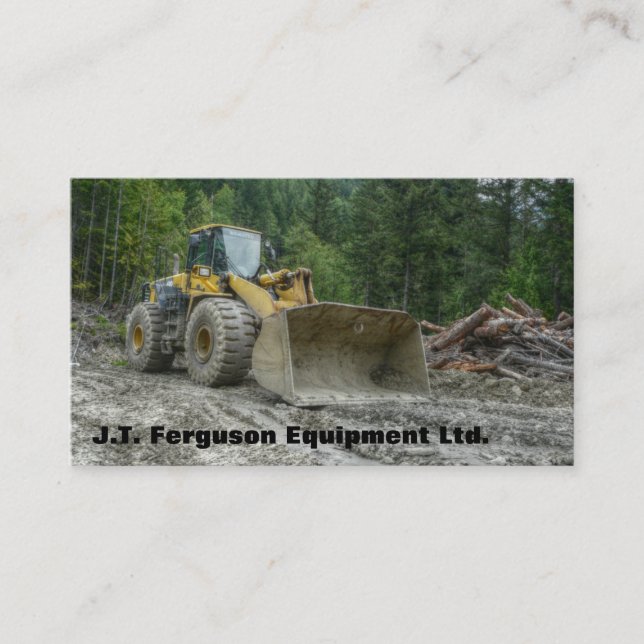 Carte De Visite Tracteur lourd de défrichement de machines (Devant)