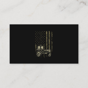 Carte De Visite Tracteur Patriotique Tracteur Drapeau Américain F