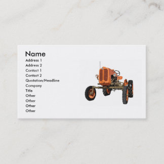 Carte De Visite Tracteur vintage