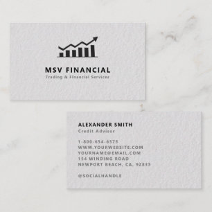 Carte De Visite Trader de concessionnaire financier Sleek Moderne 