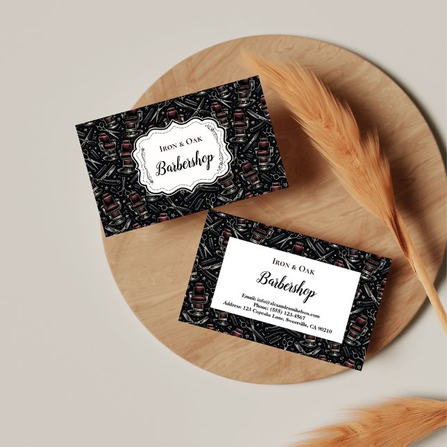 Carte De Visite Traditional Barber Tools Classic Grooming (Créateur téléchargé)