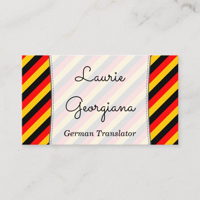 Carte de visite traducteur allemand (Devant)